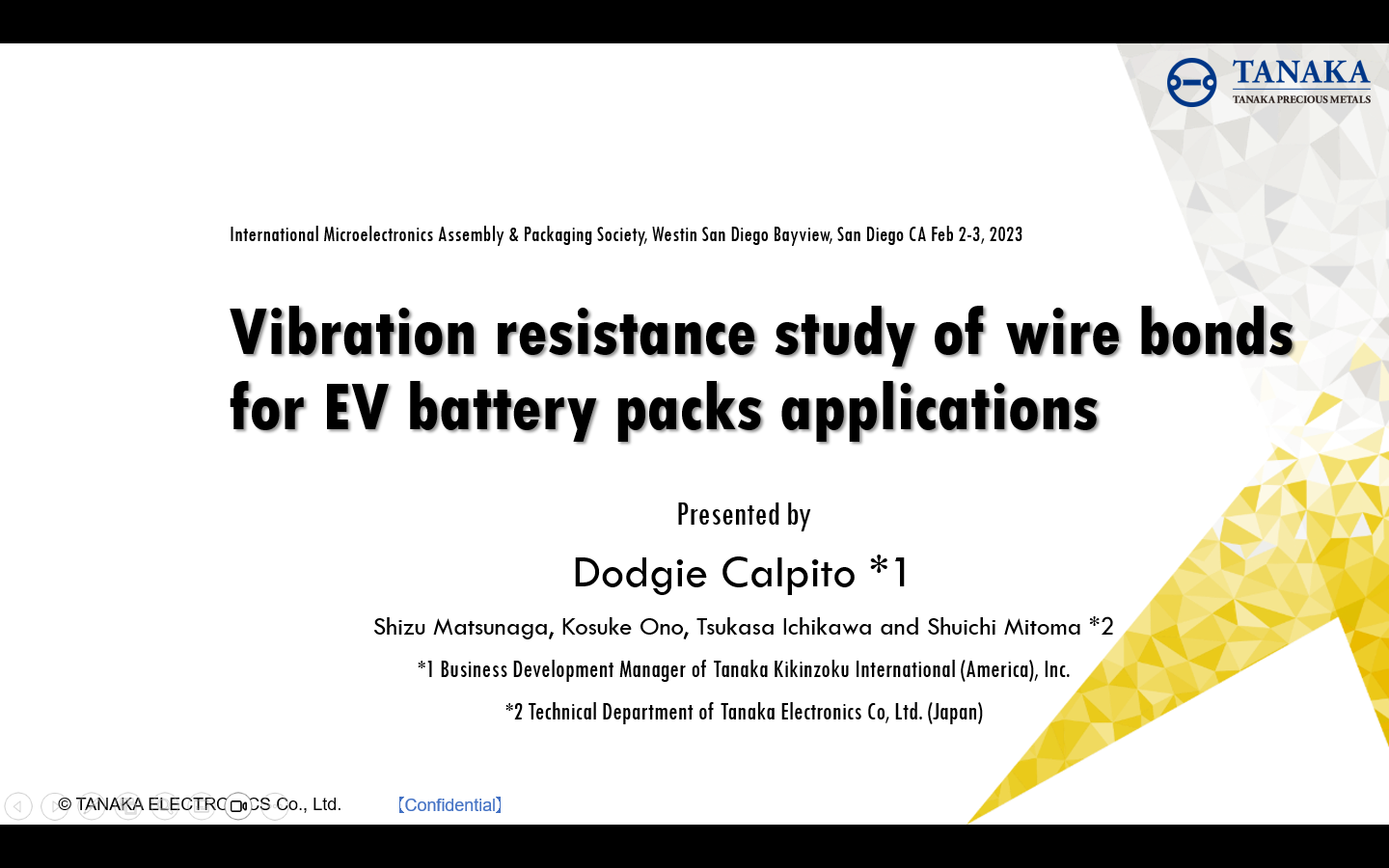 Vibration resistance study of wire bonds for EV battery packs applications